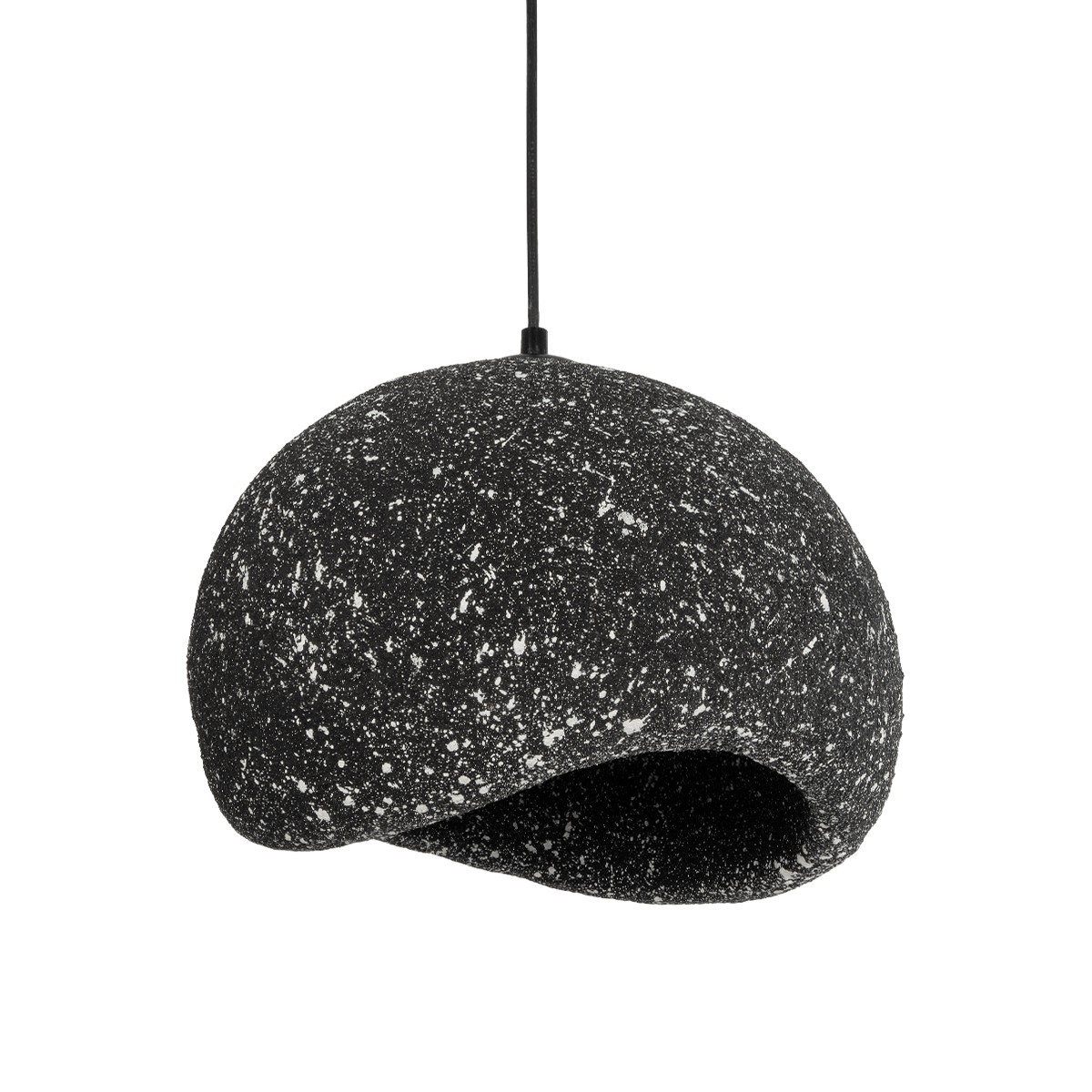 GLOBOSTAR® STONE 204-0194 Μοντέρνο Κρεμαστό Φωτιστικό Οροφής με Ντουί 1 x E27 AC 220-240V IP20 - Μαύρο - Μ35 x Π31 x Υ26cm - Image 2
