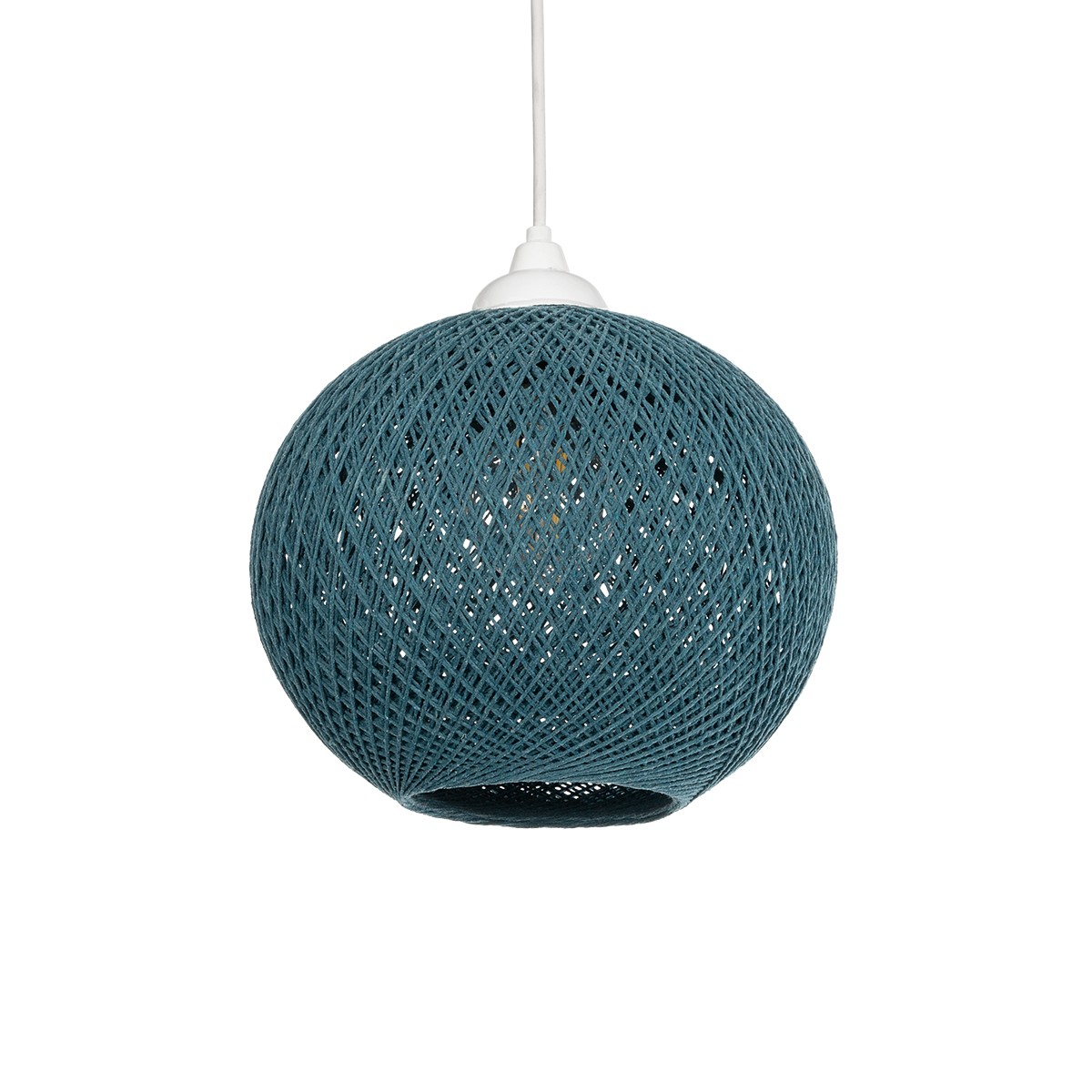 GLOBOSTAR® SOLEI 205-0012 Boho Κρεμαστό Φωτιστικό Οροφής με Ντουί 1 x E27 AC 220-240V IP20 - Τιρκουάζ - M20 x Π20 x Υ25cm - Image 2