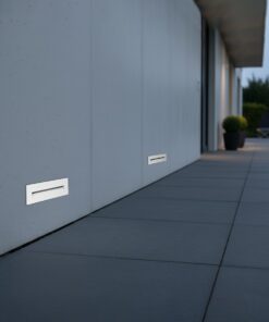 kelvo® STEPART KLV-101-0088 Χωνευτό Φωτιστικό Σκαλοπατιού / Διαδρόμου LED 4W 500lm 45° AC 220-240V Αδιάβροχο IP65 Θερμό Λευκό 2700K – Lumileds SMD Chip & TÜV SÜD Driver – Λευκό Ματ – Μ21 x Π5.5 x Υ6.5cm / Q20.3 x 5.6cm – 5 Χρόνια Εγγύηση