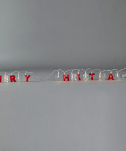 ΣΕΙΡΑ, 14 LED 5mm, 'MERRY CHRISTMAS' ΜΕ ΚΟΚΚΙΝΑ & ΑΣΠΡΑ ΓΡΑΜΜΑΤΑ, ΜΠΑΤΑΡΙΑΣ 2xAA, TIMER, ΔΙΑΦΑΝΟ PVC ΚΑΛΩΔΙΟ, ΘΕΡΜΟ ΛΕΥΚΟ LED ΑΝΑ 8cm, ΠΡΟΕΚΤΑΣΗ ΠΑΡΟΧΗΣ 30cm, IP20 EUROLAMP 600-03241