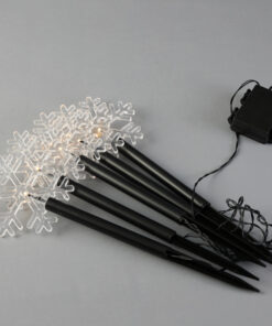 ΣΕΙΡΑ, 5 LED 3mm, 5 ΧΙΟΝΟΝΙΦΑΔΕΣ ΜΕ ΡΑΒΔΙ ΓΙΑ ΕΔΑΦΟΣ 34.5cm, ΗΛΙΑΚΟ ΣΥΛΛΕΚΤΗ ΜΕ ΑΙΣΘΗΤΗΡΑ ΦΩΤΟΣ, ΜΑΥΡΟ PVC ΚΑΛΩΔΙΟ, ΘΕΡΜΟ ΛΕΥΚΟ LED ΑΝΑ 35cm, ΠΡΟΕΚΤΑΣΗ ΠΑΡΟΧΗΣ 2m, IP44 EUROLAMP 600-04451