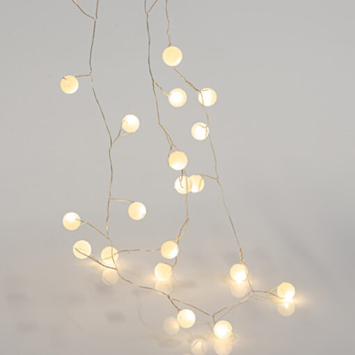 ΣΕΙΡΑ, 40 MINI LED, ΠΛΑΣΤΙΚΕΣ ΜΠΑΛΙΤΣΕΣ, ΜΠΑΤΑΡΙΑΣ 3xAA, ΧΡΟΝΟΔΙΑΚΟΠΤΗ, ΘΕΡΜΟ ΛΕΥΚΟ LED ΑΝΑ 3.5cm, ΠΡΟΕΚΤΑΣΗ ΠΑΡΟΧΗΣ 50cm, IP20 EUROLAMP 600-11469