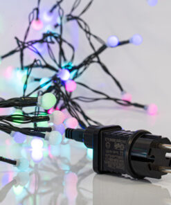 ΣΕΙΡΑ, 40 LED 5mm, 4.5V ΜΕΤΑΣΧΗΜΑΤΙΣΤΗ, ΛΕΥΚΕΣ ΜΠΑΛΕΣ Φ1.20cm, ΣΤΑΘΕΡΟ, ΠΡΑΣΙΝΟ PVC ΚΑΛΩΔΙΟ, MULTI LED ΑΝΑ 10cm, ΠΡΟΕΚΤΑΣΗ ΠΑΡΟΧΗΣ 3m, IP44 EUROLAMP 600-11917