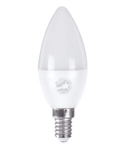 GLOBOSTAR® CANDLE 60000 Λάμπα Κεράκι E14 C37 LED 4W 400lm 260° AC 220-240V IP20 Ψυχρό Λευκό 6000K - Lumileds SMD Chip - Λευκό Γαλακτερό - Μ3.7 x Π3.7 x Υ10cm - 3 Χρόνια Εγγύηση