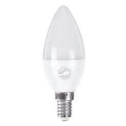 GLOBOSTAR® CANDLE 60004 Λάμπα Κεράκι E14 C37 LED 6W 582lm 260° AC 220-240V IP20 Φυσικό Λευκό 4500K - Lumileds SMD Chip - Λευκό Γαλακτερό - Μ3.7 x Π3.7 x Υ10cm - 3 Χρόνια Εγγύηση