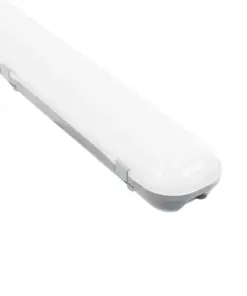 GLOBOSTAR® EMERGANO 60179 60cm Γραμμικό Βιομηχανικό Φωτιστικό Tri-Proof Τεχνολογίας Emergency με Ενσωματωμένη Μπαταρία Li-Ion 3.7V 2600mAH & Αυτονομία 3 Ώρες LED 24W 3120lm 120° AC 220-240V Αδιάβροχο IP65 Ψυχρό Λευκό 6000K - LUMILEDs SMD Chip & TÜV SÜD Driver - Γκρι με Γαλακτερό Κάλυμμα Πλαστικό PC - Μ60 x Π10.5 x Υ8cm - 5 Χρόνια Εγγύση