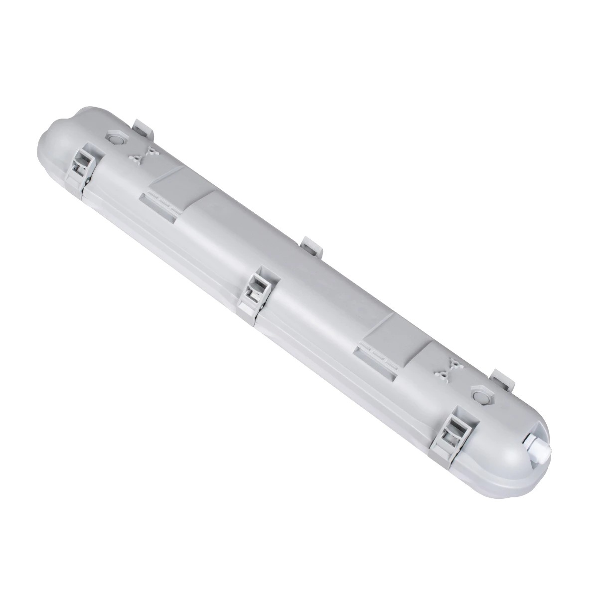GLOBOSTAR® EMERGANO 60179 60cm Γραμμικό Βιομηχανικό Φωτιστικό Tri-Proof Τεχνολογίας Emergency με Ενσωματωμένη Μπαταρία Li-Ion 3.7V 2600mAH & Αυτονομία 3 Ώρες LED 24W 3120lm 120° AC 220-240V Αδιάβροχο IP65 Ψυχρό Λευκό 6000K - LUMILEDs SMD Chip & TÜV SÜD Driver - Γκρι με Γαλακτερό Κάλυμμα Πλαστικό PC - Μ60 x Π10.5 x Υ8cm - 5 Χρόνια Εγγύση - Image 4
