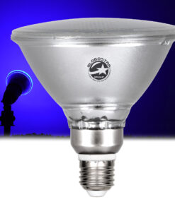 GLOBOSTAR® GARDENPAR 60231 Σποτ E27 PAR38 Σκληρού Υάλου LED 18W 1200lm 60° AC 220-240V Αδιάβροχο IP65 Μπλε - Lumileds SMD Chip - Μ12 x Π12 x Υ13cm - 3 Χρόνια Εγγύηση