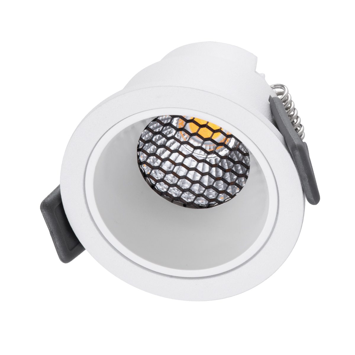 GLOBOSTAR® PLUTO-S 60248 Χωνευτό Downlight Σποτ με Honeycomb Anti Glare Reflector LED 7W 910lm 38° AC 220-240V IP20 Φυσικό Λευκό 4500K - Bridgelux COB Chip & TÜV SÜD Driver - Λευκό Ματ - Μ6.4 x Π6.4 x Υ4.9cm / Q5.5cm - 5 Χρόνια Εγγύηση - Image 3
