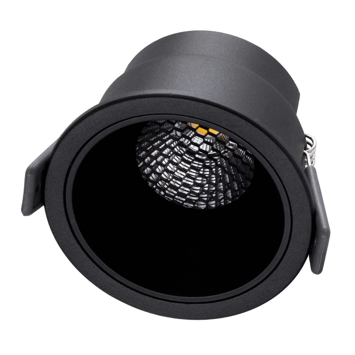GLOBOSTAR® PLUTO-M 60256 Χωνευτό Downlight Σποτ με Honeycomb Anti Glare Reflector LED 10W 1300lm 38° AC 220-240V IP20 Φυσικό Λευκό 4500K - Bridgelux COB Chip & TÜV SÜD Driver - Μαύρο Ματ - Μ8.4 x Π8.4 x Υ5.9cm / Q7.5cm - 5 Χρόνια Εγγύηση - Image 3
