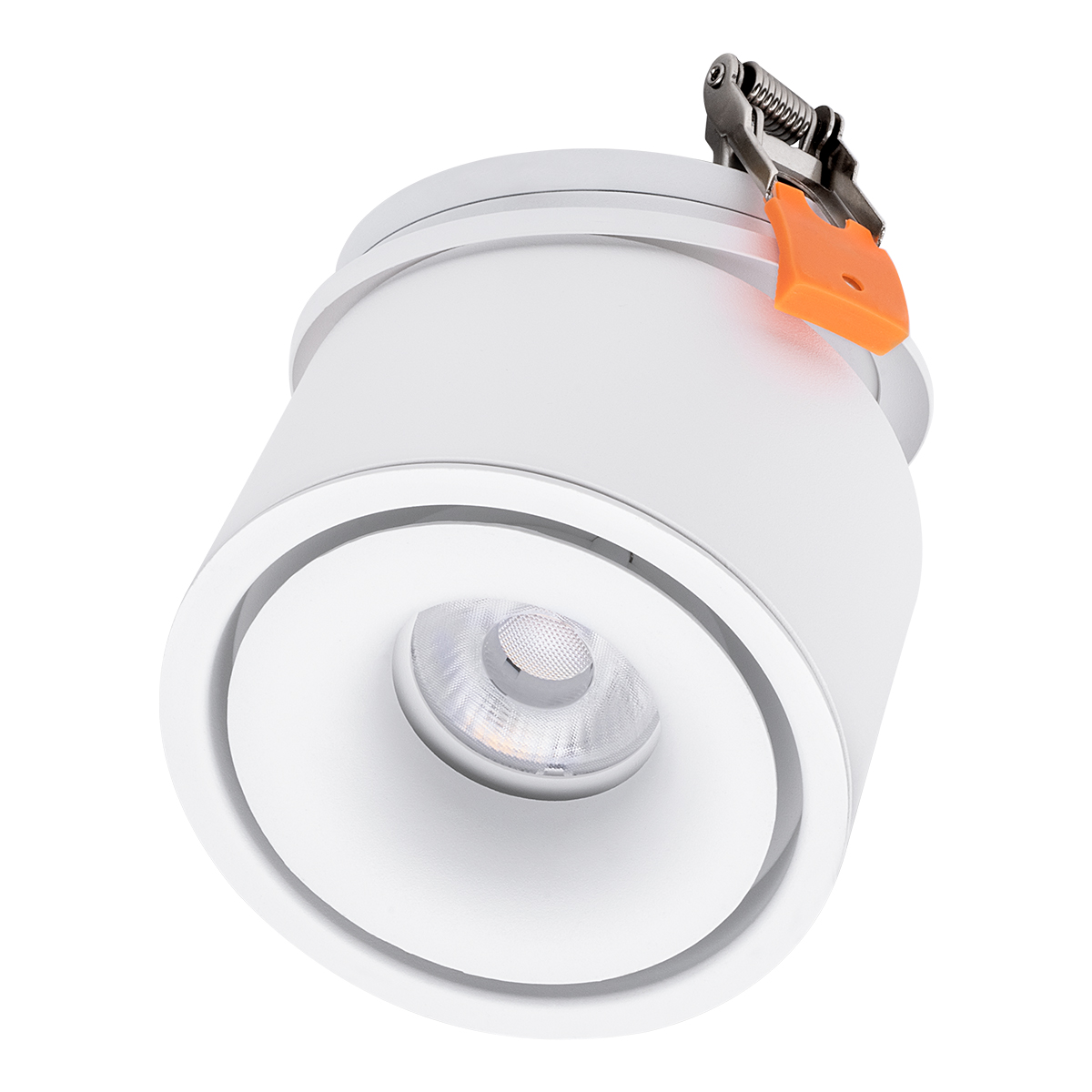 GLOBOSTAR® OMEGA-R 60295 Χωνευτό Κινούμενο Downlight Σποτ LED 12W 1500lm 36° AC 220-240V IP20 Θερμό Λευκό 2700K - Bridgelux COB Chip & TÜV SÜD Driver - Λευκό Ματ - Μ10 x Π10 x Υ8.2cm / Q9cm - 5 Χρόνια Εγγύηση - Image 3