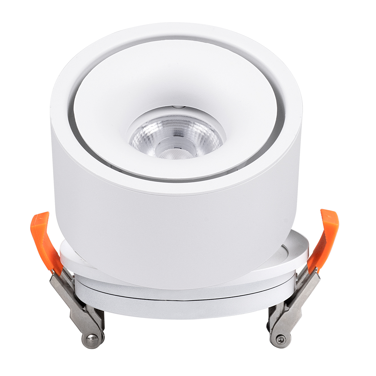 GLOBOSTAR® OMEGA-R 60295 Χωνευτό Κινούμενο Downlight Σποτ LED 12W 1500lm 36° AC 220-240V IP20 Θερμό Λευκό 2700K - Bridgelux COB Chip & TÜV SÜD Driver - Λευκό Ματ - Μ10 x Π10 x Υ8.2cm / Q9cm - 5 Χρόνια Εγγύηση - Image 9