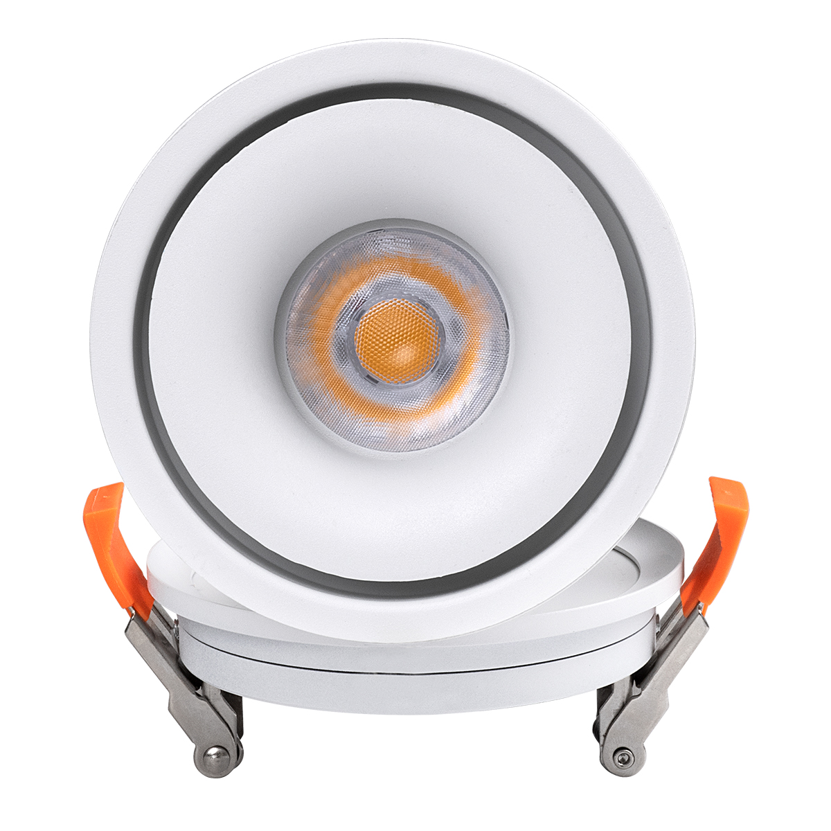 GLOBOSTAR® OMEGA-R 60295 Χωνευτό Κινούμενο Downlight Σποτ LED 12W 1500lm 36° AC 220-240V IP20 Θερμό Λευκό 2700K - Bridgelux COB Chip & TÜV SÜD Driver - Λευκό Ματ - Μ10 x Π10 x Υ8.2cm / Q9cm - 5 Χρόνια Εγγύηση - Image 10