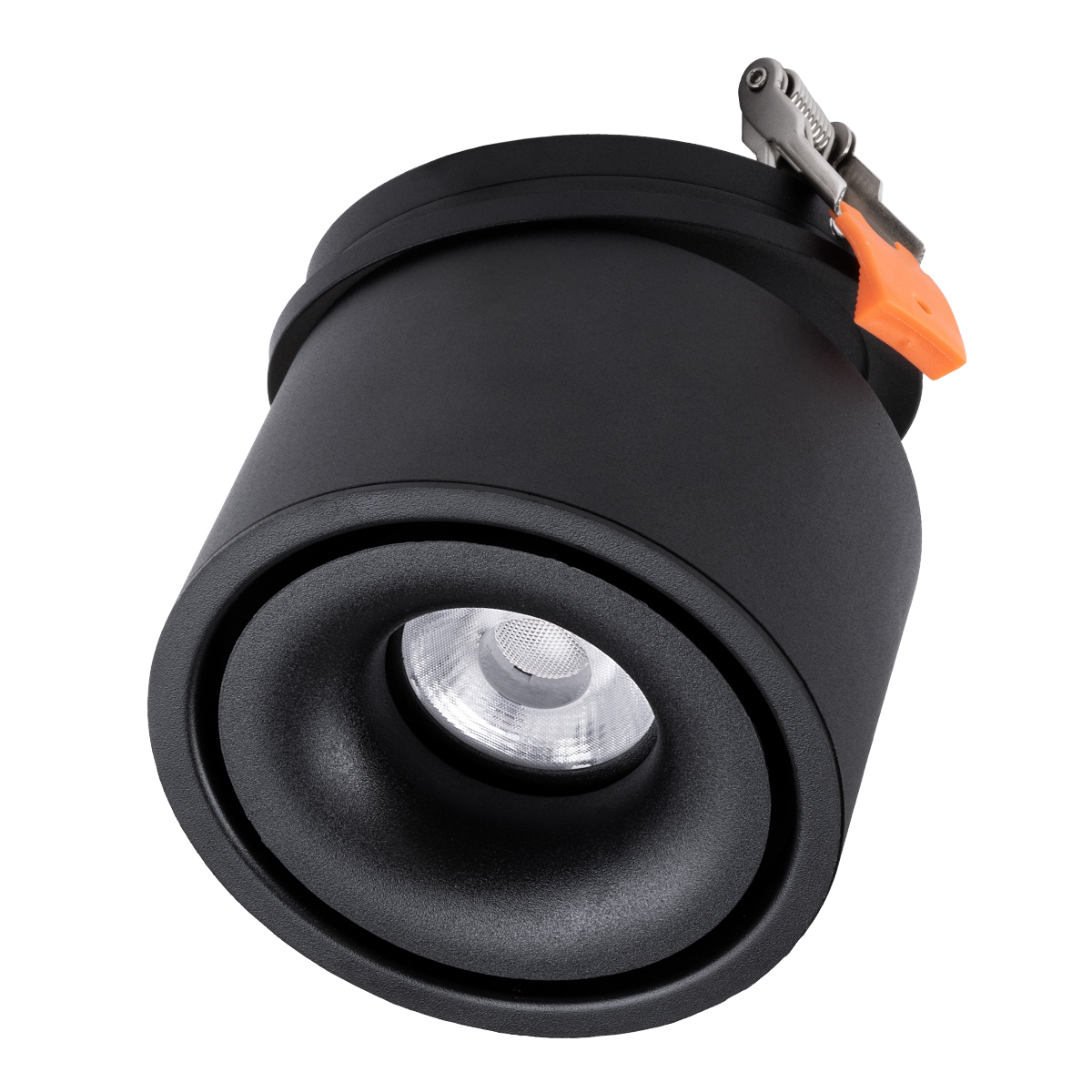 GLOBOSTAR® OMEGA-R 60297 Χωνευτό Κινούμενο Downlight Σποτ LED 12W 1500lm 36° AC 220-240V IP20 Θερμό Λευκό 2700K - Bridgelux COB Chip & TÜV SÜD Driver - Μαύρο Ματ - Μ10 x Π10 x Υ8.2cm / Q9cm - 5 Χρόνια Εγγύηση - Image 3