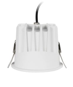GLOBOSTAR® DUSTY 60341 Χωνευτό Downlight Σποτ LED 12W 1320lm 45° AC 220-240V Αδιάβροχο IP65 Θερμό Λευκό 2700K – Bridgelux COB Chip & TÜV SÜD Driver – Λευκό & Μαύρο Ματ – Μ8.5 x Π8.5 x Υ7cm m / Q7.2cm – 5 Χρόνια Εγγύηση