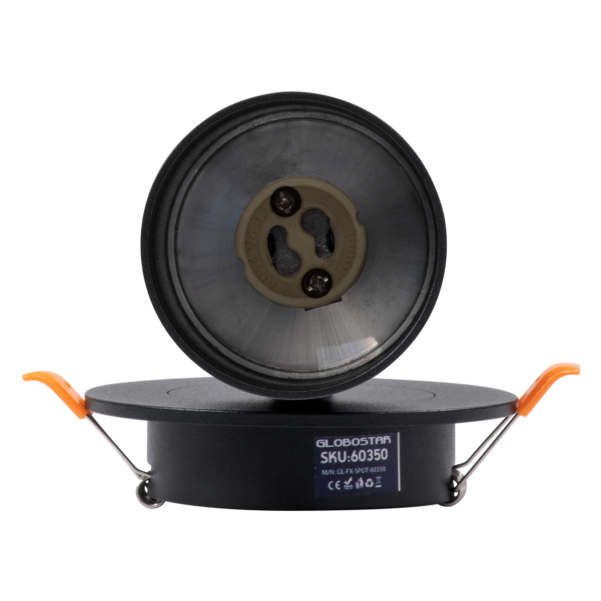 GLOBOSTAR® LEO 60350 Χωνευτό Κινούμενο Φωτιστικό Downlight Σποτ με Ντουί 1 x GU10 AC 220-240V IP20 - Μαύρο Ματ - Μ9 x Π9 x Υ17cm / Q7cm - Image 7