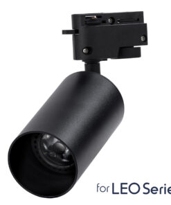 GLOBOSTAR® LEO 60353 Κινούμενο Φωτιστικό Σποτ Ράγας με Ντουί 1 x GU10 AC 220-240V IP20 - Μαύρο Ματ - Μ6 x Π6 x Υ19cm