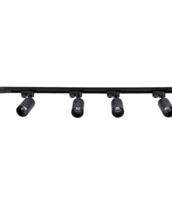 GLOBOSTAR® LEO 60356 Μοντέρνο Φωτιστικό Οροφής με Ντουί 4 x GU10 AC 220-240V IP20 - Μαύρο - Μ100 x Π6 x Υ20cm