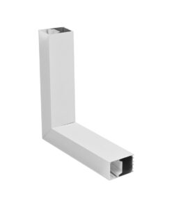 GLOBOSTAR® ALP-CORNER-SIDE90 BRIGHTRAIL 61777 Επιφανειακό / Κρεμαστό Προφίλ Αλουμινίου Γωνία με Λευκό Γαλακτερό Πατητό Κάλυμμα για Ταινίες LED IP20 - Λευκό Ματ - Μ30 x Π5 x Υ7.5cm