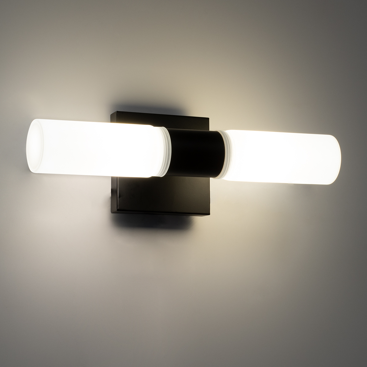 GLOBOSTAR® ANAIS 60408 Μοντέρνο Φωτιστικό Τοίχου - Απλίκα Καθρέπτη Μπάνιου με Ντουί 2 x G9 AC 220-240V IP44 - Μαύρο Ματ & Λευκό - Μ34 x Π12 x Υ11cm - Image 9