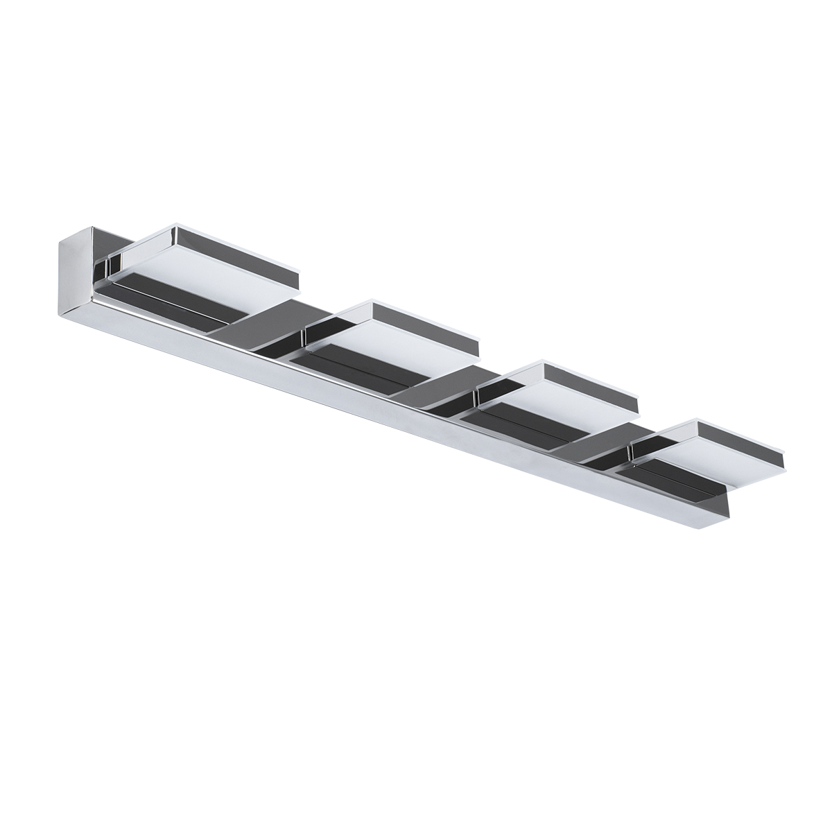 GLOBOSTAR® KARLA 60456 Μοντέρνο Φωτιστικό Τοίχου - Απλίκα Καθρέπτη Μπάνιου LED 14W 1600lm 180° AC 220-240V IP44 Φυσικό Λευκό 4500K - Lumileds SMD Chip & TÜV SÜD Driver - Νίκελ Χρώμιο - Μ60 x Π9 x Υ5cm - 3 Χρόνια Εγγύηση - Image 3