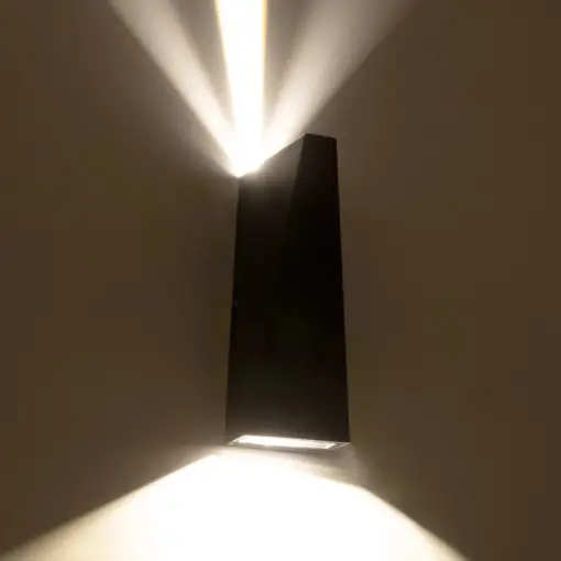 GLOBOSTAR® TRIANDE 60556 Μοντέρνο Φωτιστικό Τοίχου - Απλίκα LED 10W 1200lm 5°/60° AC 220-240V Αδιάβροχο IP65 Φυσικό Λευκό 4500K - Bridgelux COB Chip & TÜV SÜD Driver - Μαύρο Ματ - Μ8.5 x Π8.5 x Υ20cm - 5 Χρόνια Εγγύηση - Image 8