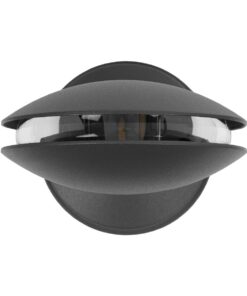 GLOBOSTAR® ZERODA 60599 Μοντέρνο Φωτιστικό Τοίχου – Απλίκα LED 9W 1080lm 3° x 360° AC 220-240V Αδιάβροχο IP65 Ψυχρό Λευκό 6000K – CREE XPE Chip & TÜV SÜD Driver – Γκρι Ανθρακί Ματ – Μ9.5 x Π11 x Υ16cm – 5 Χρόνια Εγγύηση