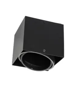 GLOBOSTAR® MAGMA 60626 Μοντέρνο Φωτιστικό Οροφής με Ντουί 1 x GU10 AC 220-240V IP20 - Μαύρο - Μ15 x Π15 x Υ13cm