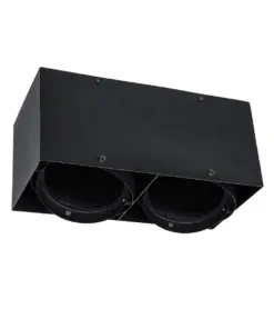 GLOBOSTAR® MAGMA 60627 Μοντέρνο Φωτιστικό Οροφής με Ντουί 2 x GU10 AC 220-240V IP20 - Μαύρο - Μ30 x Π15 x Υ13cm