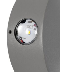 kelvo® ARKOS KLV-101-0108 Φωτιστικό Τοίχου / Απλίκα LED 8W 840lm 15° AC 220-240V Αδιάβροχο IP65 Θερμό Λευκό 2700K – CREE SMD Chip & TÜV SÜD Driver – Γκρι Ανθρακί Ματ – Μ13 x Π5.5 x Υ13cm – 5 Χρόνια Εγγύηση