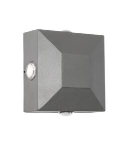 kelvo® ARKOS KLV-101-0111 Φωτιστικό Τοίχου / Απλίκα LED 8W 840lm 15° AC 220-240V Αδιάβροχο IP65 Θερμό Λευκό 2700K – CREE SMD Chip & TÜV SÜD Driver – Γκρι Ανθρακί Ματ – Μ14 x Π5.5 x Υ14cm – 5 Χρόνια Εγγύηση