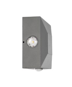 kelvo® ARKOS KLV-101-0111 Φωτιστικό Τοίχου / Απλίκα LED 8W 840lm 15° AC 220-240V Αδιάβροχο IP65 Θερμό Λευκό 2700K – CREE SMD Chip & TÜV SÜD Driver – Γκρι Ανθρακί Ματ – Μ14 x Π5.5 x Υ14cm – 5 Χρόνια Εγγύηση