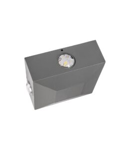 kelvo® ARKOS KLV-101-0111 Φωτιστικό Τοίχου / Απλίκα LED 8W 840lm 15° AC 220-240V Αδιάβροχο IP65 Θερμό Λευκό 2700K – CREE SMD Chip & TÜV SÜD Driver – Γκρι Ανθρακί Ματ – Μ14 x Π5.5 x Υ14cm – 5 Χρόνια Εγγύηση