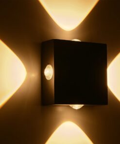 kelvo® ARKOS KLV-101-0110 Φωτιστικό Τοίχου / Απλίκα LED 8W 840lm 15° AC 220-240V Αδιάβροχο IP65 Θερμό Λευκό 2700K – CREE SMD Chip & TÜV SÜD Driver – Μαύρο Ματ – Μ14 x Π5.5 x Υ14cm – 5 Χρόνια Εγγύηση