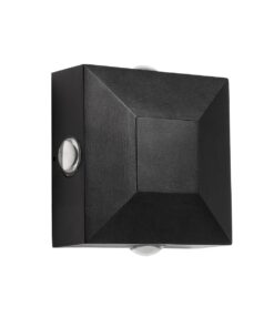 kelvo® ARKOS KLV-101-0110 Φωτιστικό Τοίχου / Απλίκα LED 8W 840lm 15° AC 220-240V Αδιάβροχο IP65 Θερμό Λευκό 2700K – CREE SMD Chip & TÜV SÜD Driver – Μαύρο Ματ – Μ14 x Π5.5 x Υ14cm – 5 Χρόνια Εγγύηση