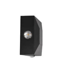 kelvo® ARKOS KLV-101-0110 Φωτιστικό Τοίχου / Απλίκα LED 8W 840lm 15° AC 220-240V Αδιάβροχο IP65 Θερμό Λευκό 2700K – CREE SMD Chip & TÜV SÜD Driver – Μαύρο Ματ – Μ14 x Π5.5 x Υ14cm – 5 Χρόνια Εγγύηση