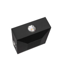 kelvo® ARKOS KLV-101-0110 Φωτιστικό Τοίχου / Απλίκα LED 8W 840lm 15° AC 220-240V Αδιάβροχο IP65 Θερμό Λευκό 2700K – CREE SMD Chip & TÜV SÜD Driver – Μαύρο Ματ – Μ14 x Π5.5 x Υ14cm – 5 Χρόνια Εγγύηση
