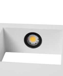 kelvo® AURA KLV-101-0118 Φωτιστικό Τοίχου / Απλίκα LED 7W 875lm 45° AC 220-240V Αδιάβροχο IP65 Θερμό Λευκό 2700K – Bridgelux COB Chip & TÜV SÜD Driver – Λευκό Ματ – Μ13 x Π15 x Υ4.5cm – 5 Χρόνια Εγγύηση
