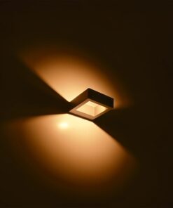 kelvo® AURA KLV-101-0117 Φωτιστικό Τοίχου / Απλίκα LED 7W 875lm 45° AC 220-240V Αδιάβροχο IP65 Θερμό Λευκό 2700K – Bridgelux COB Chip & TÜV SÜD Driver – Γκρι Ανθρακί Ματ – Μ13 x Π15 x Υ4.5cm – 5 Χρόνια Εγγύηση
