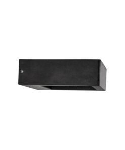 kelvo® AURA KLV-101-0116 Φωτιστικό Τοίχου / Απλίκα LED 7W 875lm 45° AC 220-240V Αδιάβροχο IP65 Θερμό Λευκό 2700K – Bridgelux COB Chip & TÜV SÜD Driver – Μαύρο Ματ – Μ13 x Π15 x Υ4.5cm – 5 Χρόνια Εγγύηση