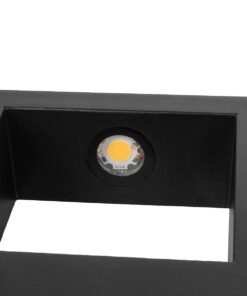 kelvo® AURA KLV-101-0116 Φωτιστικό Τοίχου / Απλίκα LED 7W 875lm 45° AC 220-240V Αδιάβροχο IP65 Θερμό Λευκό 2700K – Bridgelux COB Chip & TÜV SÜD Driver – Μαύρο Ματ – Μ13 x Π15 x Υ4.5cm – 5 Χρόνια Εγγύηση