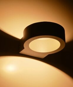 kelvo® AURA KLV-101-0114 Φωτιστικό Τοίχου / Απλίκα LED 7W 875lm 45° AC 220-240V Αδιάβροχο IP65 Θερμό Λευκό 2700K – Bridgelux COB Chip & TÜV SÜD Driver – Γκρι Ανθρακί Ματ – Μ15 x Π13 x Υ4.5cm – 5 Χρόνια Εγγύηση