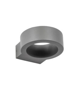 kelvo® AURA KLV-101-0114 Φωτιστικό Τοίχου / Απλίκα LED 7W 875lm 45° AC 220-240V Αδιάβροχο IP65 Θερμό Λευκό 2700K – Bridgelux COB Chip & TÜV SÜD Driver – Γκρι Ανθρακί Ματ – Μ15 x Π13 x Υ4.5cm – 5 Χρόνια Εγγύηση