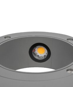 kelvo® AURA KLV-101-0114 Φωτιστικό Τοίχου / Απλίκα LED 7W 875lm 45° AC 220-240V Αδιάβροχο IP65 Θερμό Λευκό 2700K – Bridgelux COB Chip & TÜV SÜD Driver – Γκρι Ανθρακί Ματ – Μ15 x Π13 x Υ4.5cm – 5 Χρόνια Εγγύηση