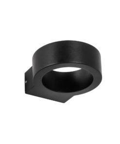 kelvo® AURA KLV-101-0113 Φωτιστικό Τοίχου / Απλίκα LED 7W 875lm 45° AC 220-240V Αδιάβροχο IP65 Θερμό Λευκό 2700K – Bridgelux COB Chip & TÜV SÜD Driver – Μαύρο Ματ – Μ15 x Π13 x Υ4.5cm – 5 Χρόνια Εγγύηση