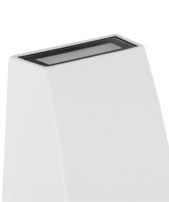 kelvo® FLUX KLV-101-0121 Φωτιστικό Τοίχου / Απλίκα LED 6W 750lm 30° AC 220-240V Αδιάβροχο IP65 Θερμό Λευκό 2700K – Bridgelux COB Chip & TÜV SÜD Driver – Λευκό Ματ – Μ5 x Π8.5 x Υ17cm – 5 Χρόνια Εγγύηση