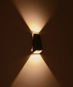 kelvo® FLUX KLV-101-0120 Φωτιστικό Τοίχου / Απλίκα LED 6W 750lm 30° AC 220-240V Αδιάβροχο IP65 Θερμό Λευκό 2700K – Bridgelux COB Chip & TÜV SÜD Driver – Γκρι Ανθρακί Ματ – Μ5 x Π8.5 x Υ17cm – 5 Χρόνια Εγγύηση