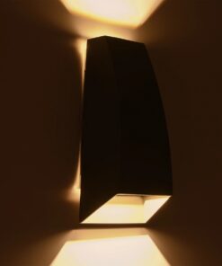 kelvo® FLUX KLV-101-0120 Φωτιστικό Τοίχου / Απλίκα LED 6W 750lm 30° AC 220-240V Αδιάβροχο IP65 Θερμό Λευκό 2700K – Bridgelux COB Chip & TÜV SÜD Driver – Γκρι Ανθρακί Ματ – Μ5 x Π8.5 x Υ17cm – 5 Χρόνια Εγγύηση