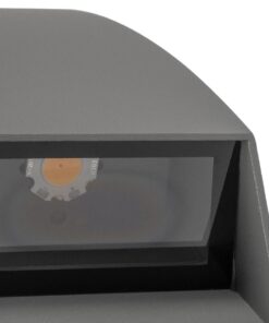kelvo® FLUX KLV-101-0120 Φωτιστικό Τοίχου / Απλίκα LED 6W 750lm 30° AC 220-240V Αδιάβροχο IP65 Θερμό Λευκό 2700K – Bridgelux COB Chip & TÜV SÜD Driver – Γκρι Ανθρακί Ματ – Μ5 x Π8.5 x Υ17cm – 5 Χρόνια Εγγύηση