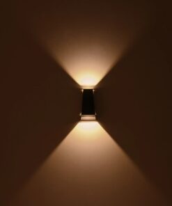 kelvo® FLUX KLV-101-0119 Φωτιστικό Τοίχου / Απλίκα LED 6W 750lm 30° AC 220-240V Αδιάβροχο IP65 Θερμό Λευκό 2700K – Bridgelux COB Chip & TÜV SÜD Driver – Μαύρο Ματ – Μ5 x Π8.5 x Υ17cm – 5 Χρόνια Εγγύηση